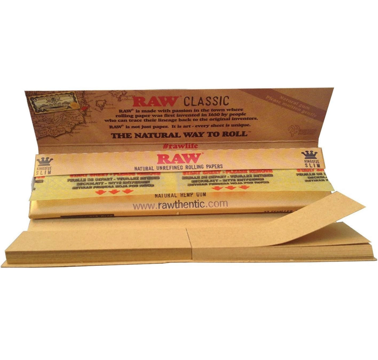 RAW King size papers with tips