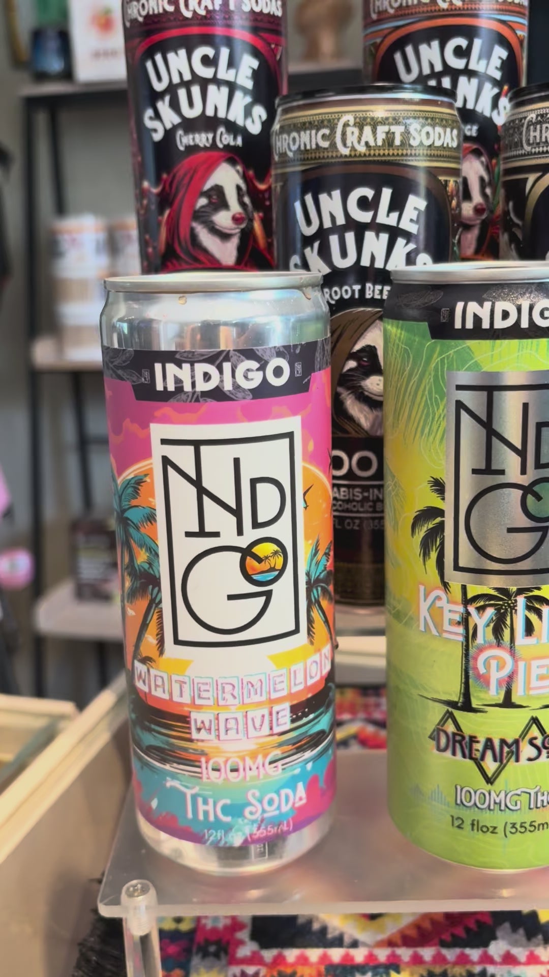 4 PACK UNCLE SKUNK & INDIGO 100MG SODAS